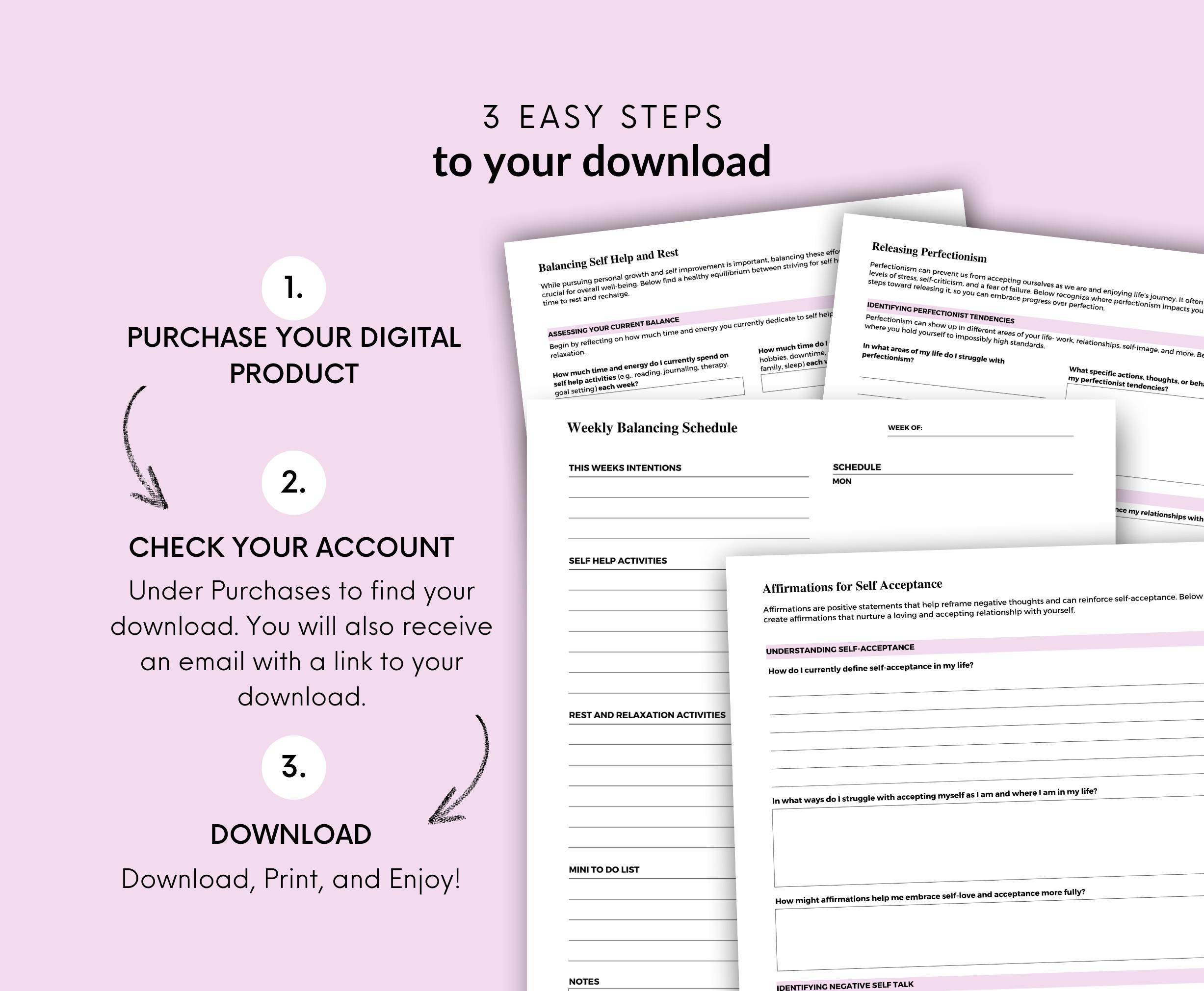 Self Acceptance Worksheets, Mental Health Worksheets, Self Love, Self ...