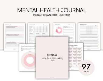 Mental Health Journal, Therapy Journal, Wellness Journal, Reflection Journal, Therapy Worksheets, Therapy Notes, Printable Journal