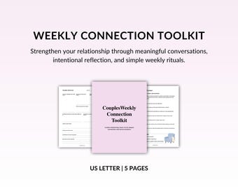 Relationship Check In, Couples Activity, Weekly Reflection, Communication, Couples Template, Connection Building Worksheet, Instant Download