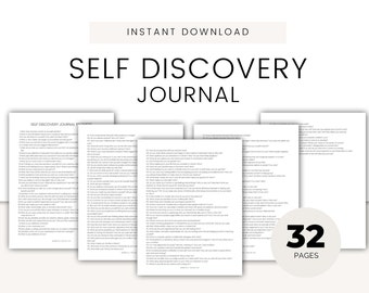 Self Discovery Journal, Therapy Journal, Downloadable Journal Pages, Self Improvement, PDF Journal