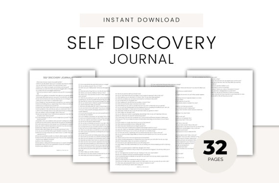 Self Discovery Journal, Therapy Journal, Downloadable Journal Pages, Self Improvement, PDF Journal