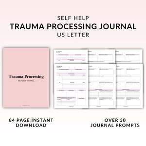 Trauma Processing Journal, Self-Help Journal, Mental Health, Healing Journal, Therapy Journal, Personal Growth, Therapy Worksheets