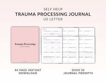 Trauma Processing Journal, Self-Help Journal, Mental Health, Healing Journal, Therapy Journal, Personal Growth, Therapy Worksheets