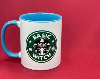 Basic Witch Halloween Mug, Sarcastic Coffee Cup, Spooky Season Ceramic (11oz 15oz)