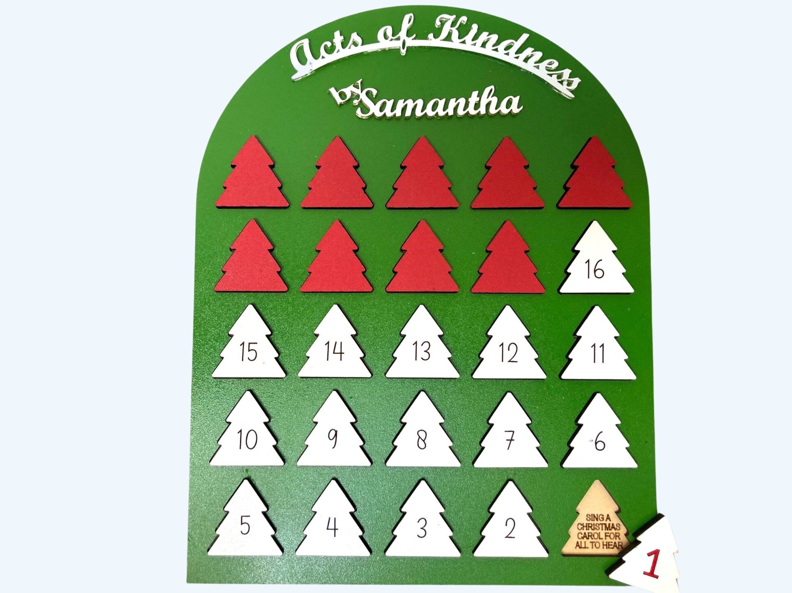 Personalized Acts of Kindness Christmas Countdown Calendar, Advent