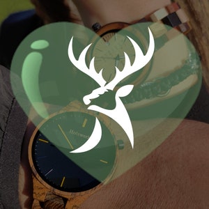Holzwerk LIL KAHLA kleine Damen Leder & Holz Armband Uhr, moderne Damenuhr, türkis blau, Walnuss braun, schwarz, Herz Logo