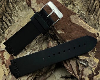 Holzwerk vervangende band, grote leren vervangende band in zwart