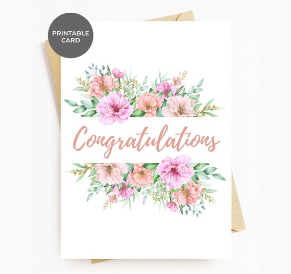 Congratulations Bouquet Card Congratulations Bouquet Card