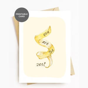 Carte d'anniversaire amusante à imprimer Merci, vous êtes la meilleure carte pour les amis, maman, papa, collègue, professeur, coach, son jeu de mots citron, vous êtes le zeste