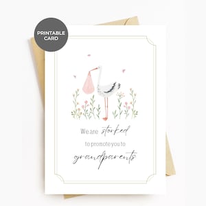 Tarjeta para futuros abuelos (IMPRESIONANTE) Tarjetas de anuncio de embarazo para futuros padres y bebés para mamá y papá. ¡Asegúrate de promocionarte como abuelo!