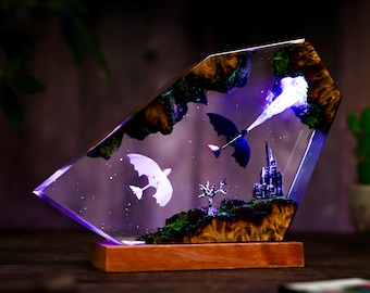 To.oth.less Night Lights, Christmas Gift, T.ooth.less and l.ight fu.ry, Resin Lamp, Night Light, epoxy, Resin Wood Art Lamp, Home decor,