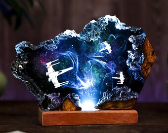 1点物　美品　ロイ.タボラ Jewel of the Night Diorama Space Lamp: Handmade Epoxy Resin Astronaut Night Light - Etsy