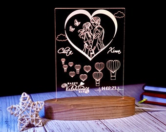 Personalized Photo Lamp, Custom Lamp Night Light, Photo Engraving, Custom 3D Lamp, Valentine's Day gifts, birthday gift,