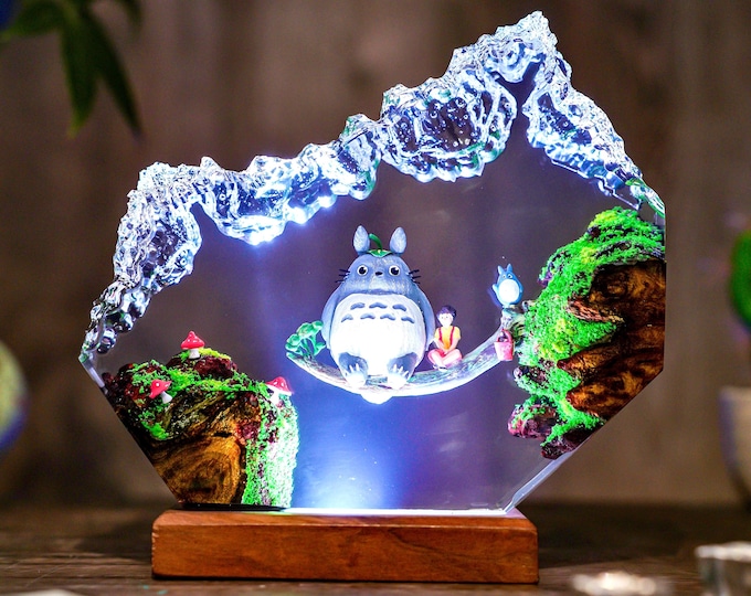 Custom anime lamp, famous anime Resin Lamp, handmade Night Light, Housewarming gift, Japan hot anime, Christmas gift, halloween gift