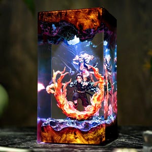 Handgemachte Anime Dem.on Slayer Harzlampe, Tan.jiro Figur, Kam.ado Ne.zuko Figur, Hot Anime Modell, Weihnachtsgeschenkidee