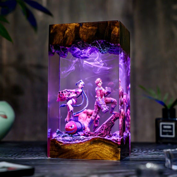 Handmade League of Heroes Lamp, Game of Legends, Zinx & Vy Lamp