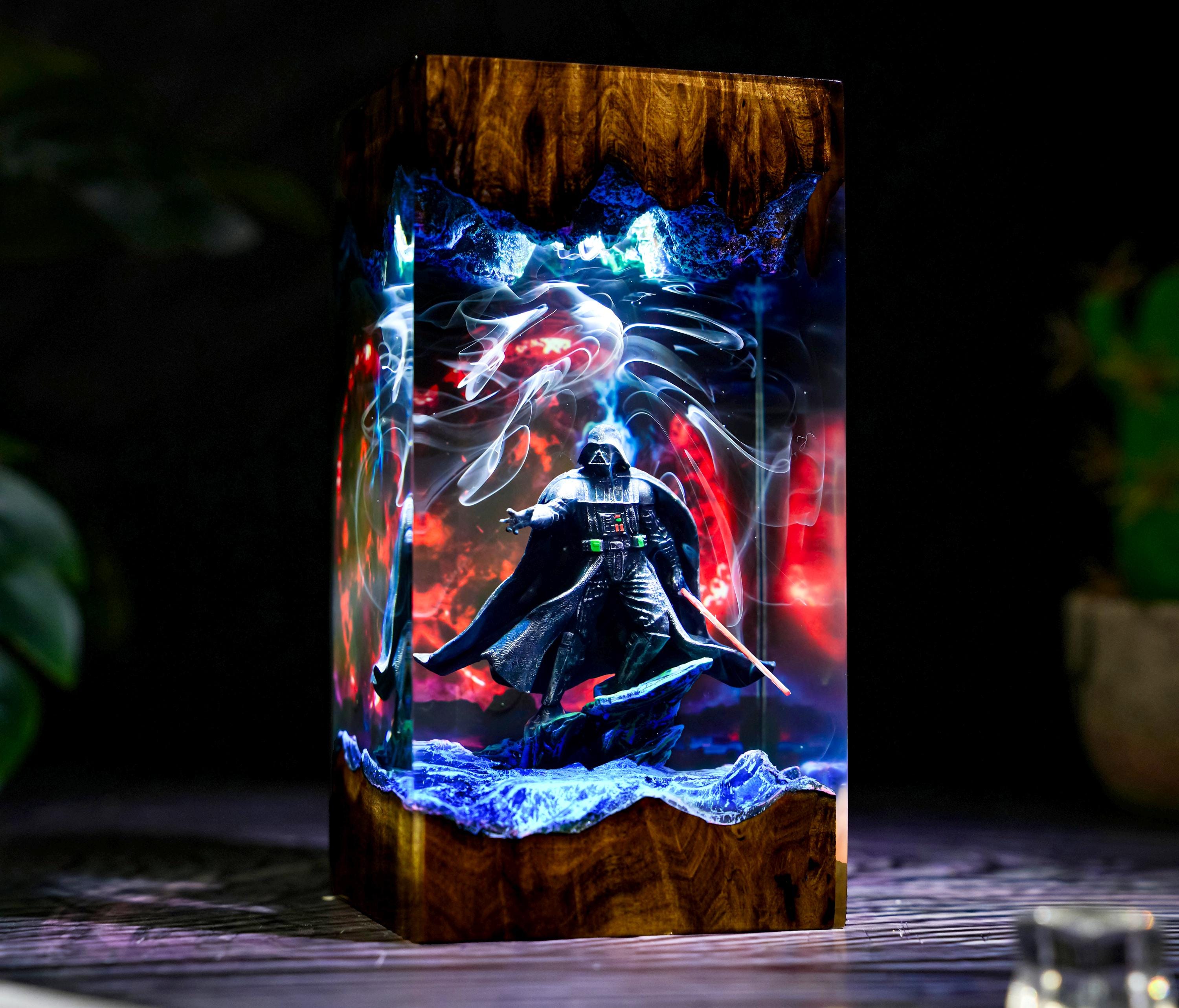 Handmade Dark Tyrant Lamp, Universe Wars, Starlight, Resin Desk