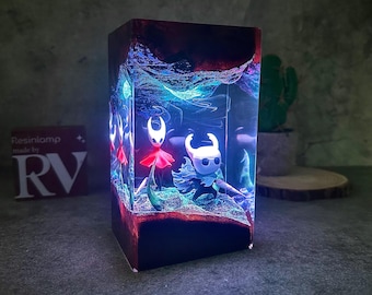 Handmade Holl,ow Kn,ight Resin Lamp: Green,path Gaming Decor
