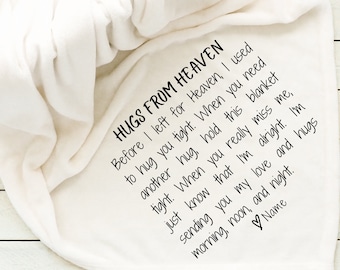 Memorial Gift Hug from Heaven Fleece Blanket Bed Throw Size 60x80 Tapestry Wall Hanging Memorial Gift Hug from Heaven Fleece Blanket Bed Throw Size 60x80 Tapestry Wall Hanging