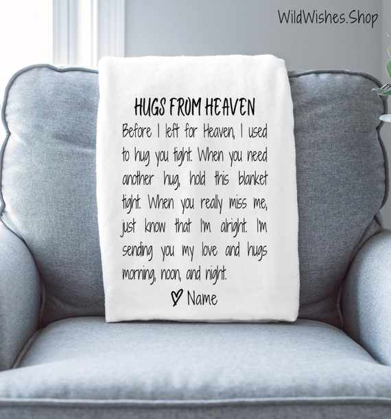 Memorial Blanket Sympathy Gift Hugs From Heaven Soft Throw