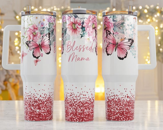 Blessed Mama 40oz Tumbler With Handle and Straw 40oz Stanley -  Finland