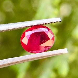 Natural Ruby Gemstone Brilliant Cut, Unheated Ruby , Untreated Ruby Top Quality Ruby gemstone, 0.65 Cts - 5.3x4.3x3mm, Pigeon Blood Ruby