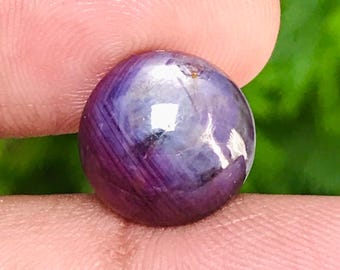 10 Carat Round Ruby Cabochon: Silvershine Pink Gemstone, 12x12mm