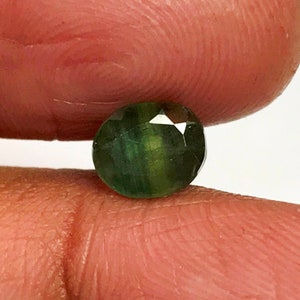 Natural Australian Teal Sapphire Gemstone, Australian Sapphire Loose Gemstone, Faceted Parti Sapphire Gemstone, 7x6x4mm, 1.50 Cts