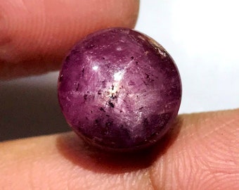 Natural Star Ruby Cabochon: 12.20 Cts Loose Gemstone, 11x11x7.5mm