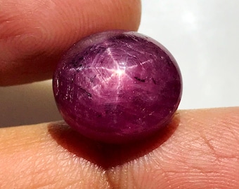 Natural Star Ruby Gemstone - Loose Gemstone - Loose Stone - Ring Stone - Gift For Her, Jewelry Making, 13.55 Cts - 13x11x7mm, Cabochon Stone