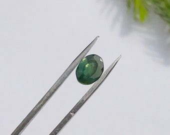 Saphir bleu sarcelle d'Australie naturel, pierre de saphir australien pour la fabrication de bijoux, saphir en vrac, saphir vert - 1,25 ct - 7x5x3 mm