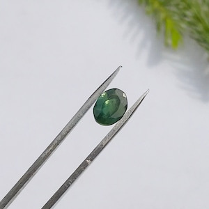 Natural Australia Teal Sapphire, Australian Sapphire Stone for jewelry Making, Loose Sapphire, Green Sapphire - 1.25 Cts - 7x5x3mm