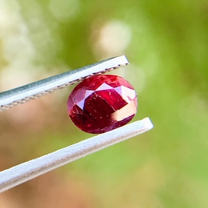 Natural Ruby Gemstone Brilliant Cut, Unheated Ruby , Untreated Ruby Top Quality Ruby gemstone, 0.45 Cts - 4.8x4x2.6mm, Pigeon Blood Ruby