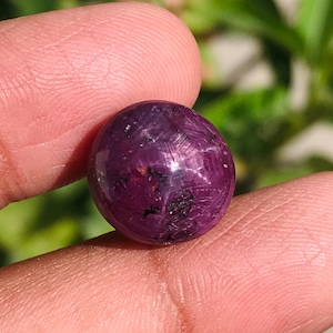 13.85 Cts - Star ruby gemstone, loose cabochon gemstone, Ruby Star Ring stones, jewelry making 12x12x7mm