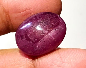 Natural Star Ruby Cabochon Gemstone - Loose Gemstone - Loose Stone - Ring Stone - Gift For Her, Jewelry Making, 23.90 Cts - 19x15x7mm Gems