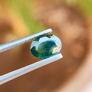 AAA Australian Teal Sapphire Gemstone, Australian Sapphire Loose Gemstone, Faceted Parti Sapphire Gemstone, 5.5x4x2.5mm, 0.45 Ct