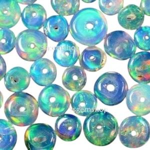 Excellent Ethiopian Opal Beads, Welo Fire Opal Beads, Drilled Opal Beads, Opal Loose Beads, Smooth Rondelle Beads, Beads For Making Jewelry