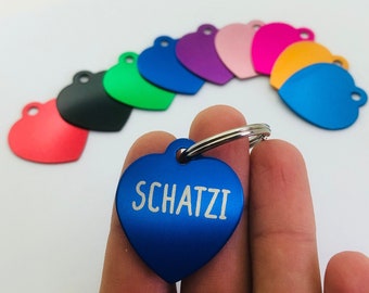Dog Tag Heart Personalized Engraving Animal Tag Pendant Address Tag Dog Tag Keychain