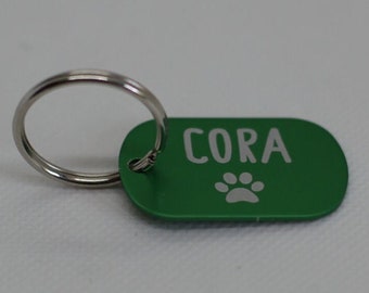 Médaille pour chien personnalisée gravée, pendentif, étiquette d'adresse, porte-clés