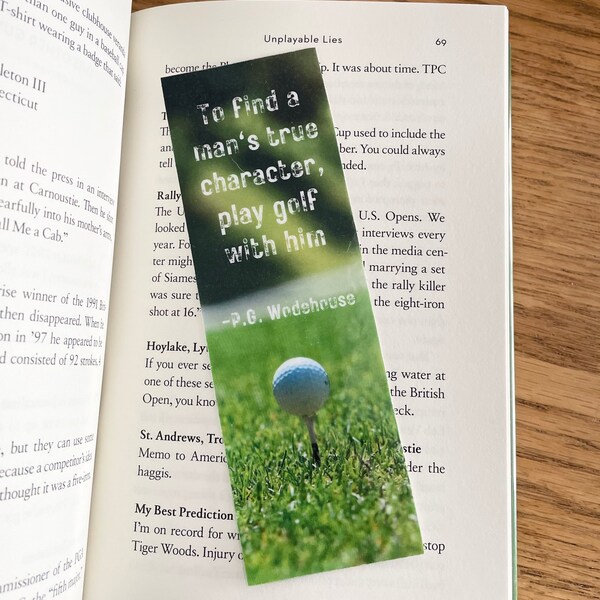 Golfing Bookmark - Etsy