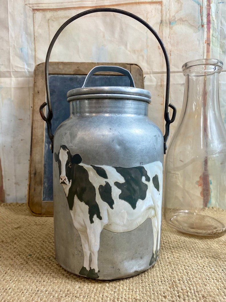 Vintage Milk/cream Can, Farmhouse Kitchen, Dairy Farm, Rustic Primitive ...