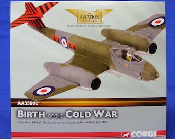 Gloster Meteor NO. 601 airplane,  Royal Auxiliary Air Force, Corgi 1:72 scale