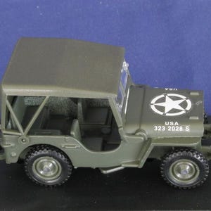 U.S. Military Willys army Jeep truck with motorcycle in 1:50 scale diecast by Verem