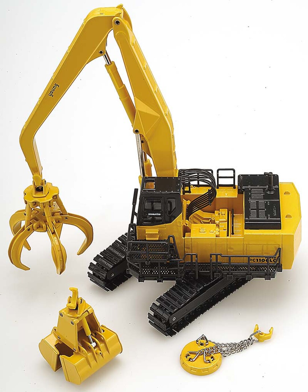 KOMATSU PC1100LC-6 1:50 ダイキャストモデル Komatsu PC1100-6 With Magnet Attachment - Joal 1:50 Scale