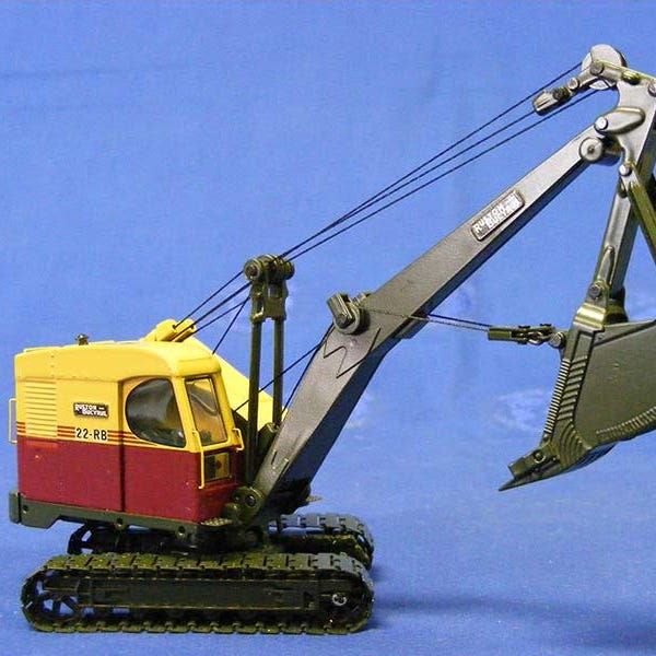 Ruston-Bucyrus 22-RB cable hoe in 1:50 scale diecast made by EMD