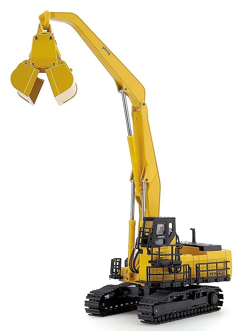 KOMATSU PC1100LC-6 ダイキャストメタルモデル Komatsu PC1100-6 With High Cab and Clam Bucket - Joal 1:50 Scale