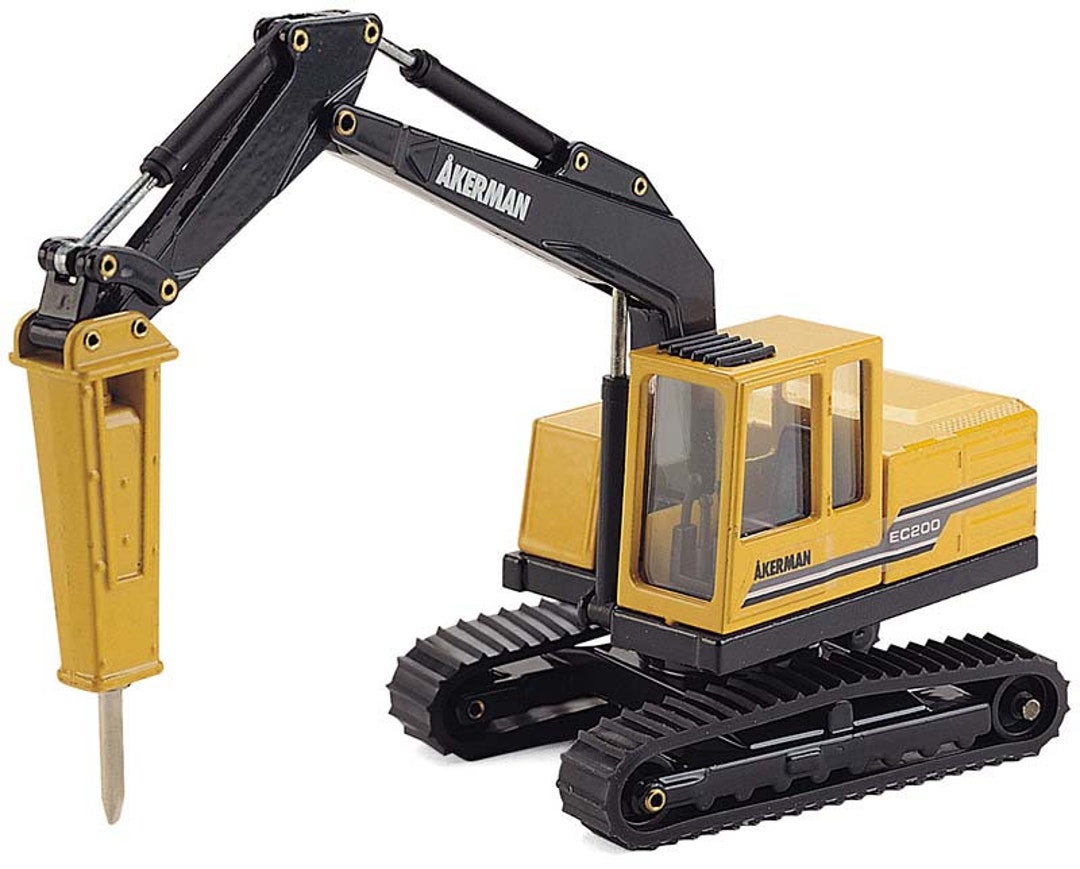 ミニチュア重機 AKERMAN Akerman EC200 Excavator With Hammer - Joal 1:50 Scale Diecast - Etsy