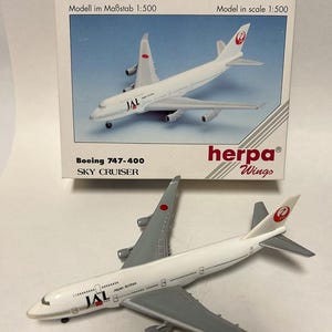 B747-400 JAL Airlines by Herpa in 1:500 scale diecast