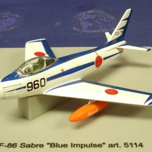 CDC Armour F-86 SABRE &quot;Blue Impulse&quot; jet 1:100 scale diecast by Franklin Mint
