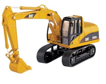 Excavadora de cadenas Norscot Caterpillar 320CL en fundición a escala 1:50